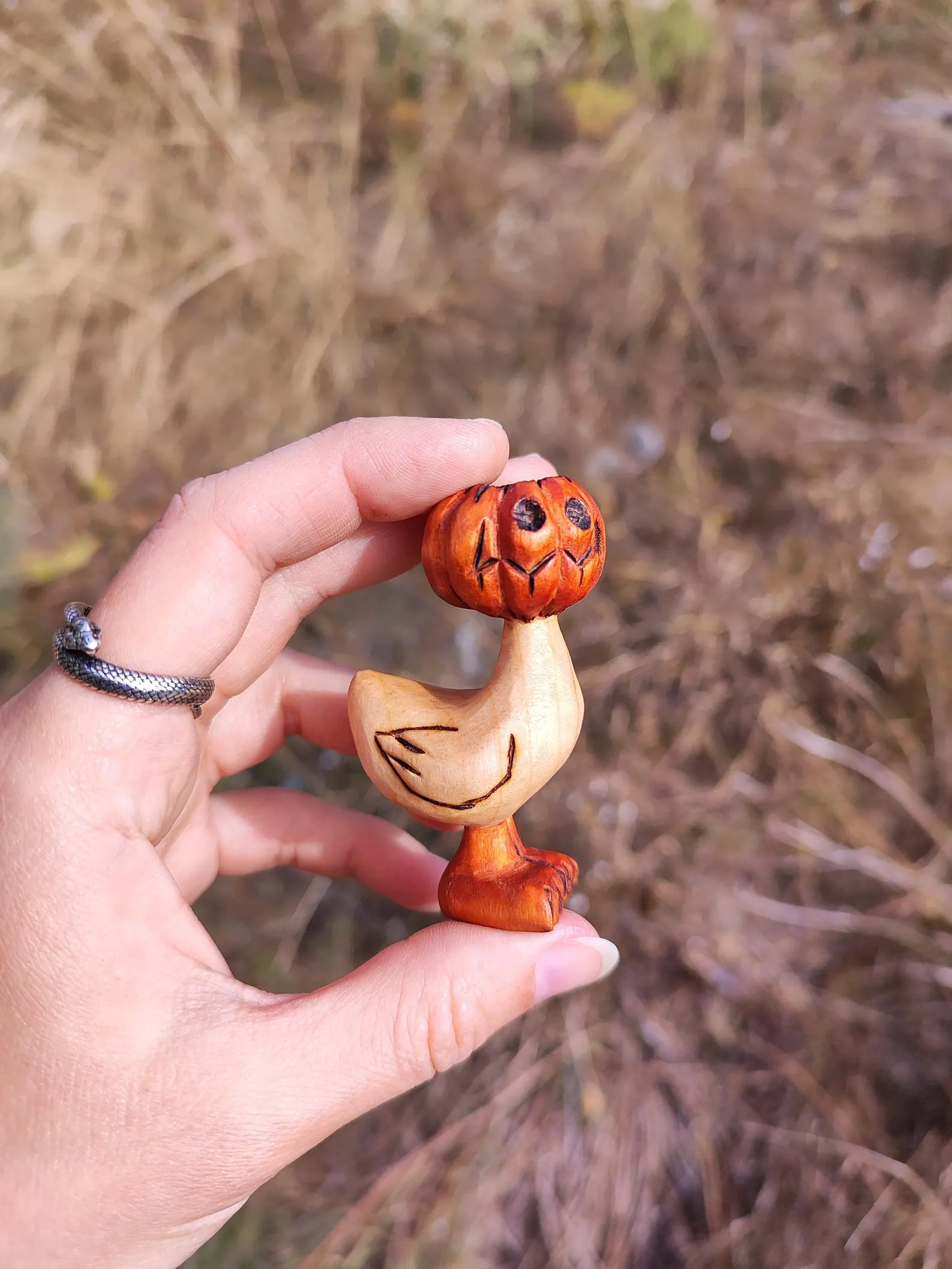 Halloween goose figurine
