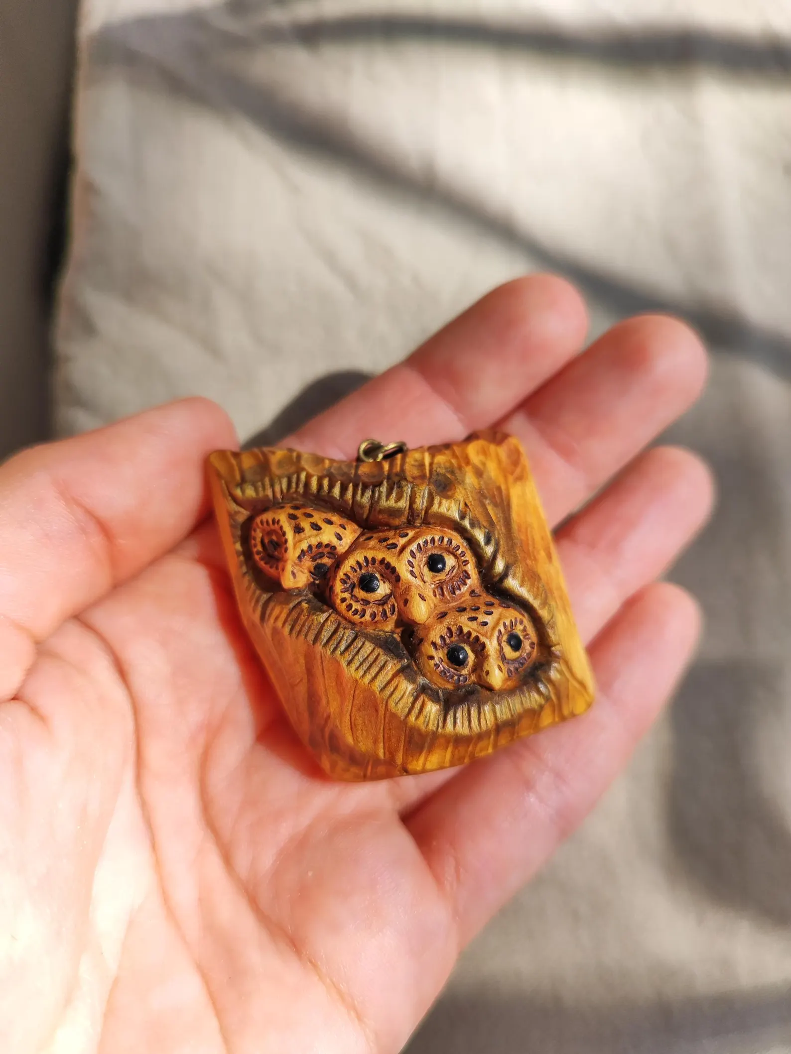 Owlets family pendant